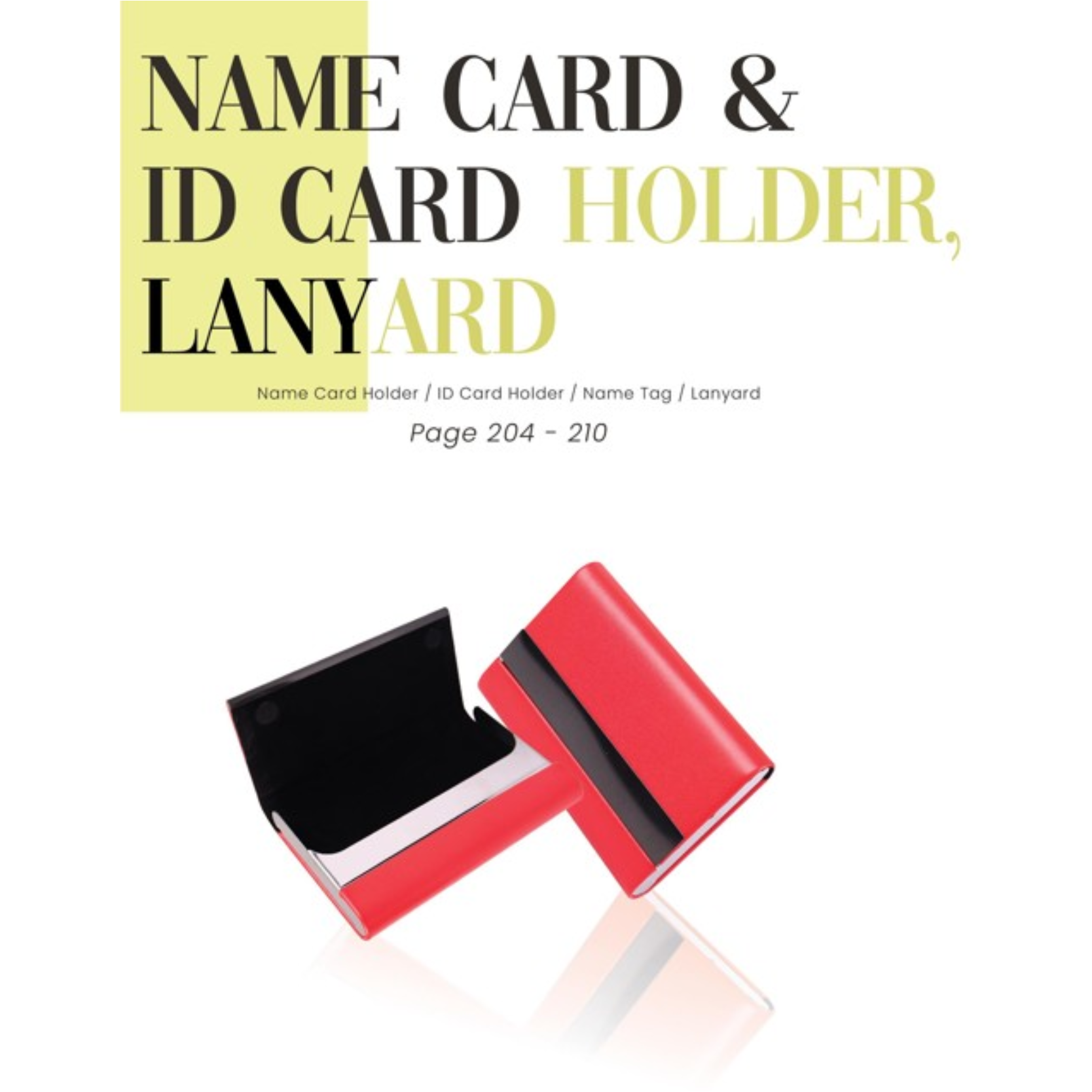 Name Card Holder, ID Card Holder and Lanyard