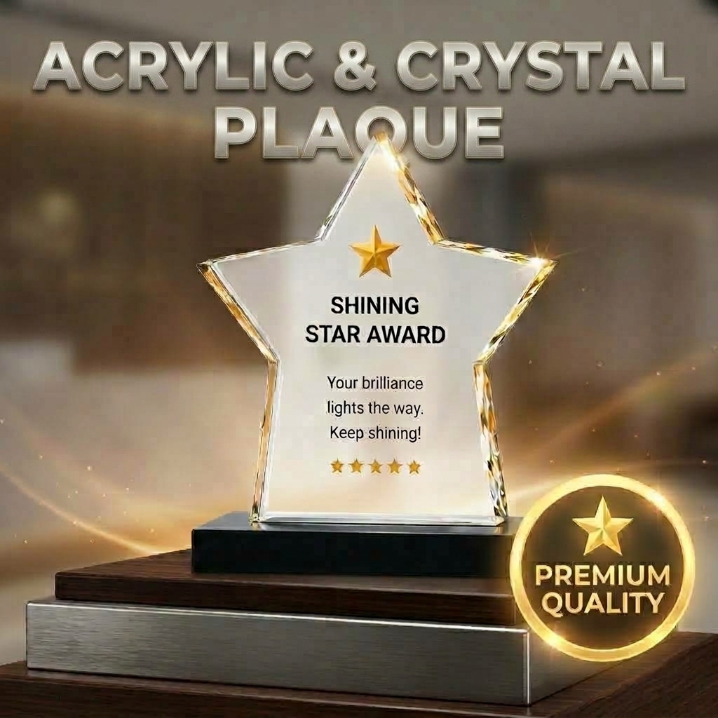 Acrylic & Crystal Plaque