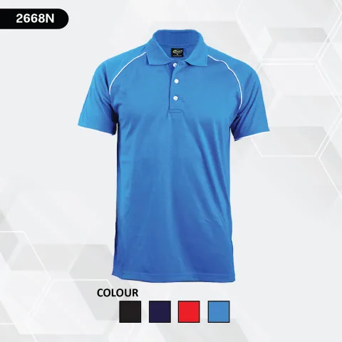 ENZO CODE 2668N RAGLAN POLO WITH PIPING