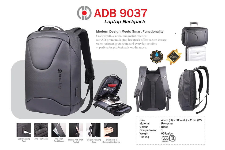 ADB 9037 Laptop Backpack