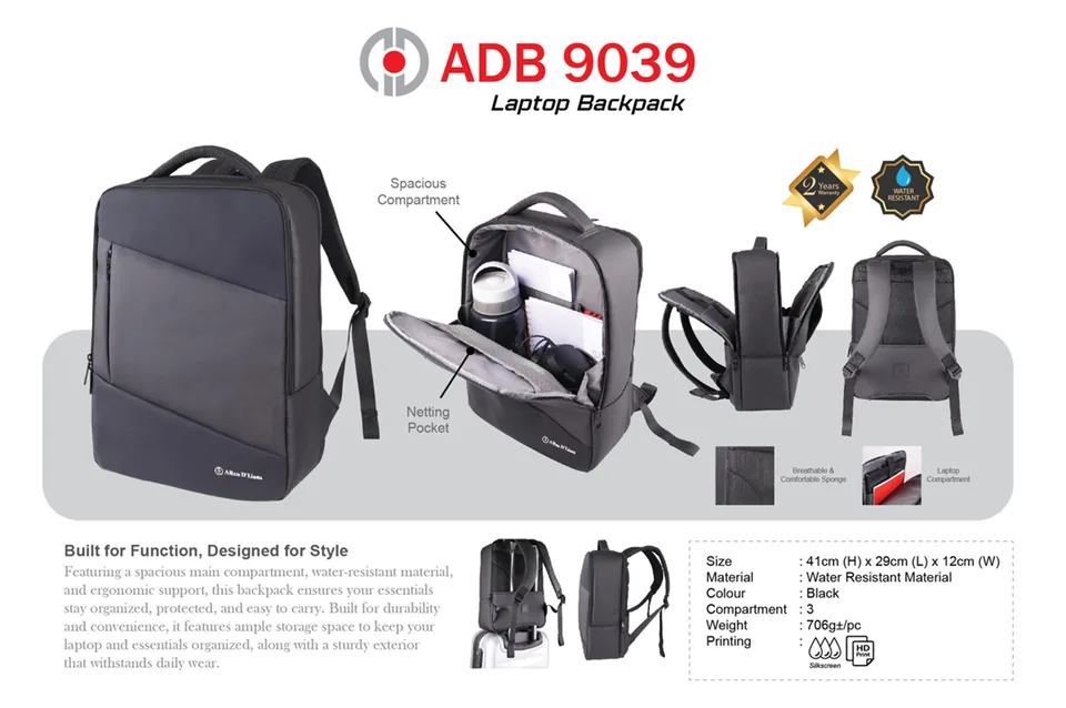 ADB 9039 Laptop Backpack