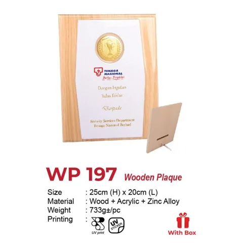 WP 197 Wooden Plaque