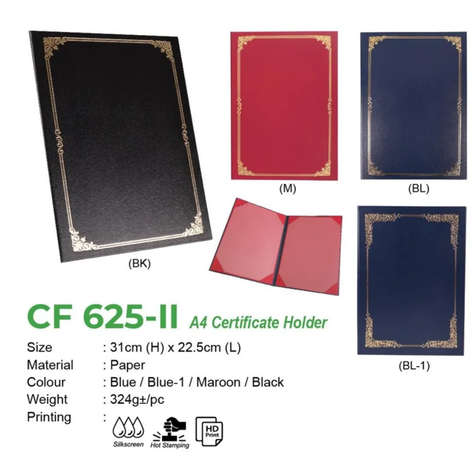 CF 625-II A4 Certificate Holder