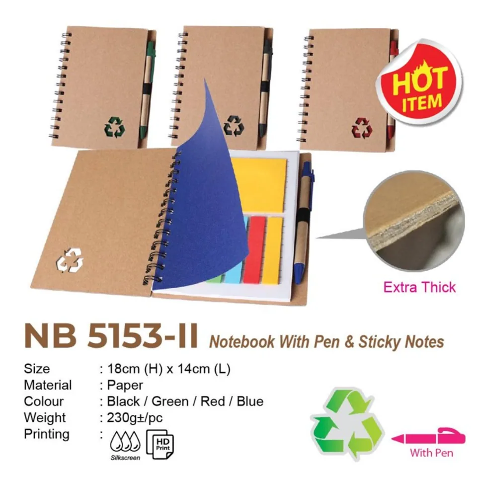 NB 5153-II Notebook With Pen & Sticky Notes