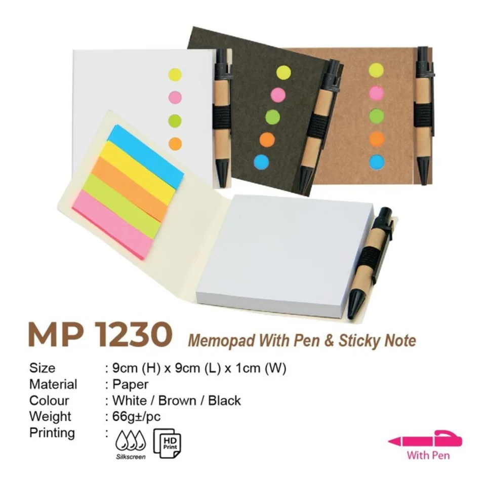 MP 1230 Memopad With Pen & Sticky Note