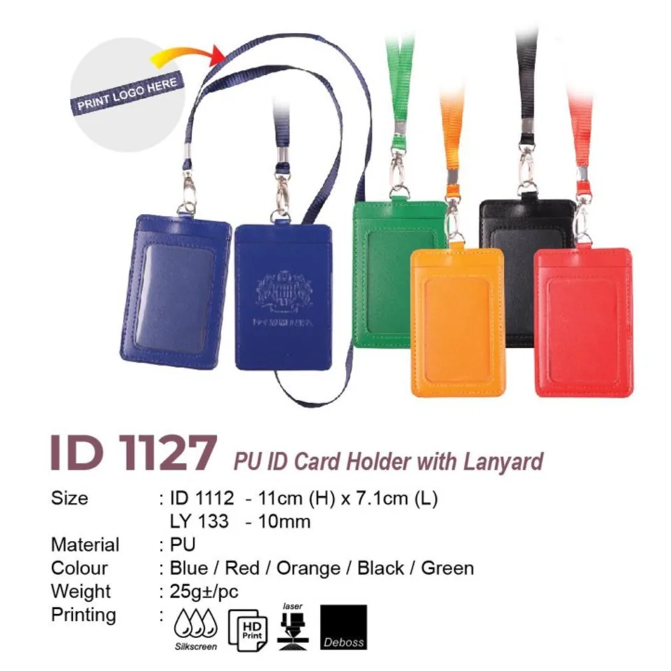 ID 1127 PU ID Card Holder With Lanyard