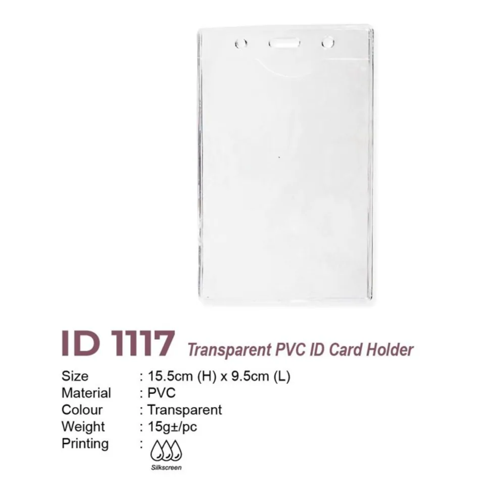 ID 1117 Transparent PVC ID Card Holder