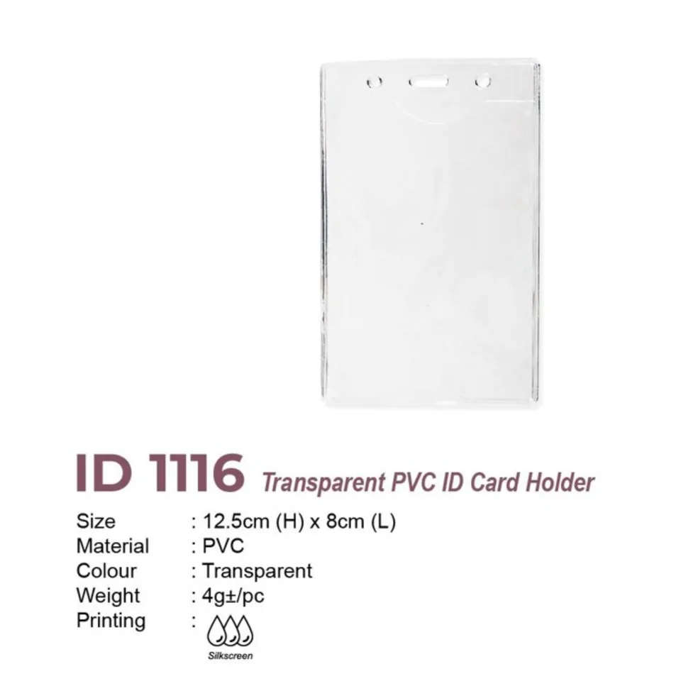 ID 1116 Transparent PVC ID Card Holder