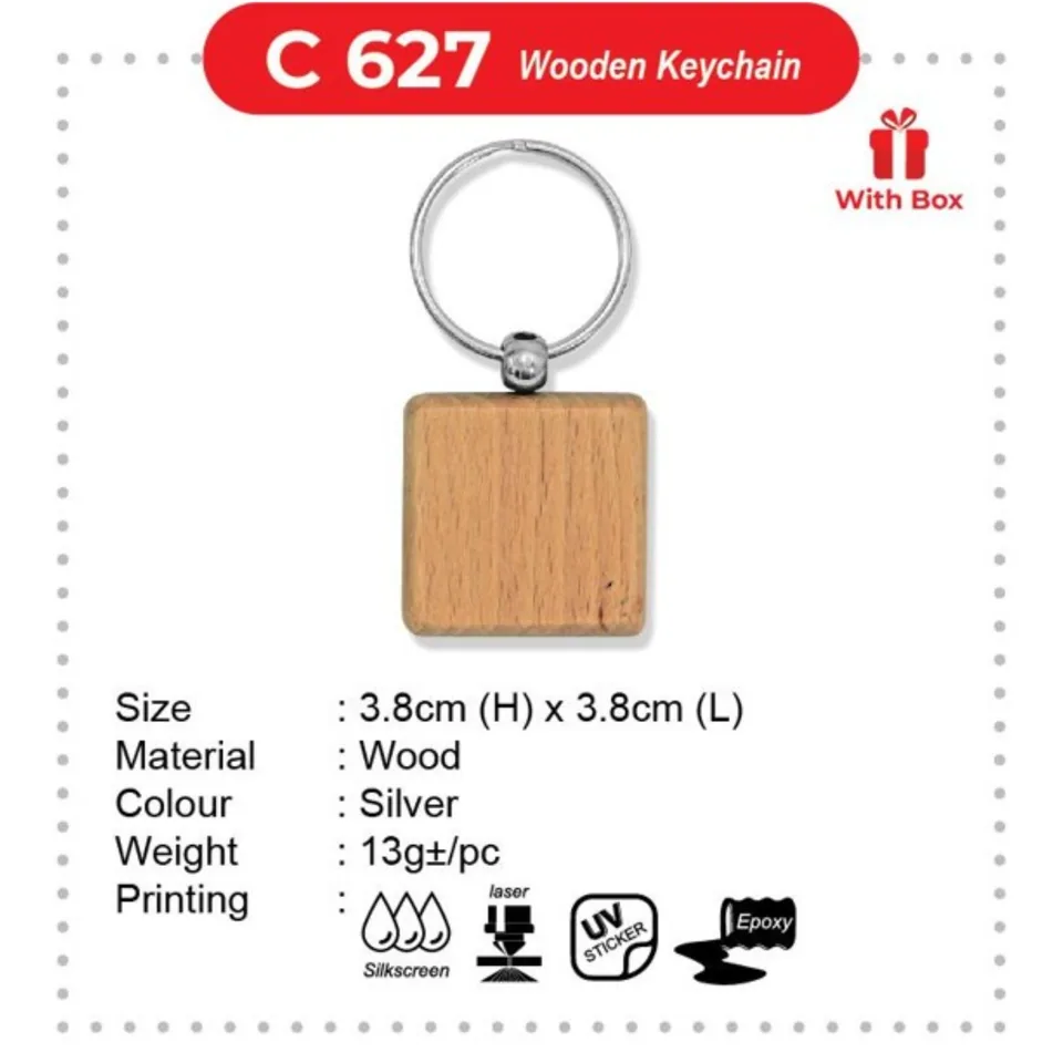 C 627 Wooden Keychain