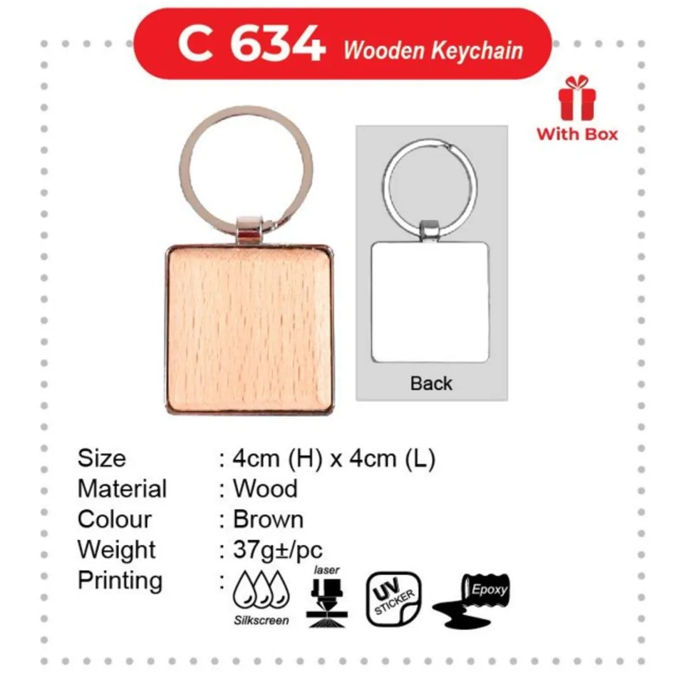 C 634 Wooden Keychain