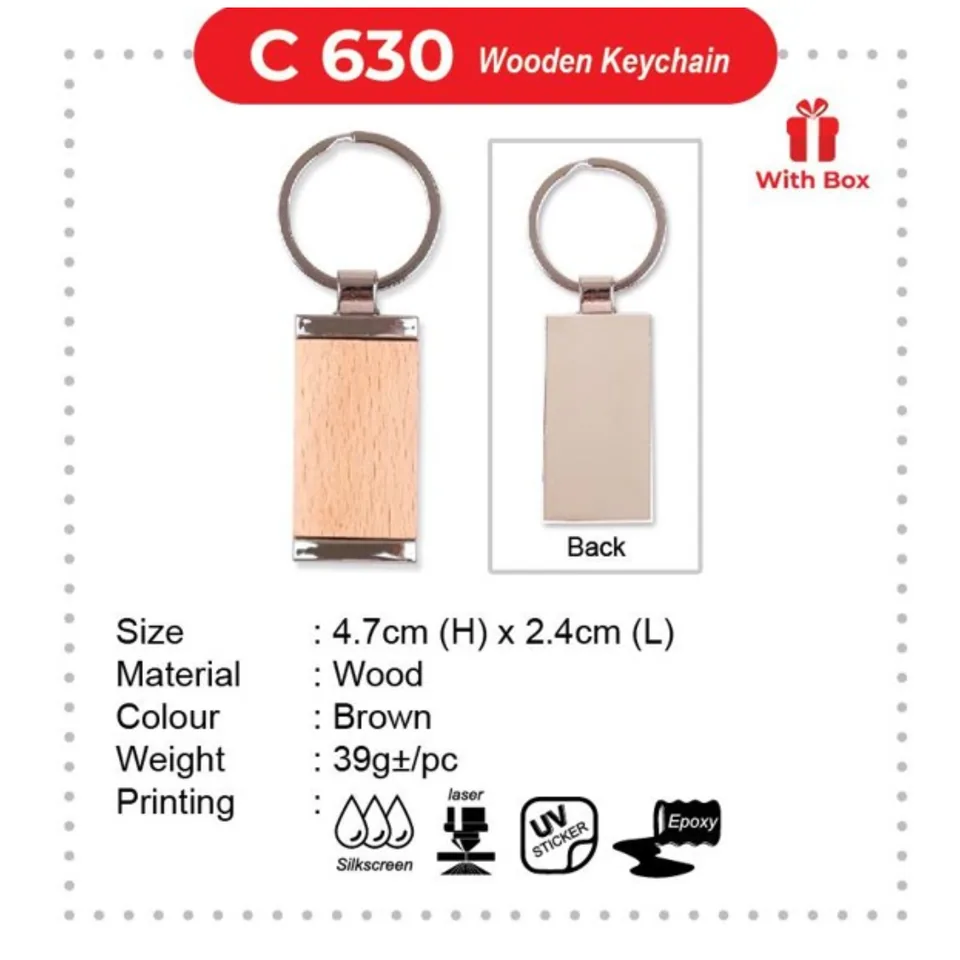 C 630 Wooden Keychain