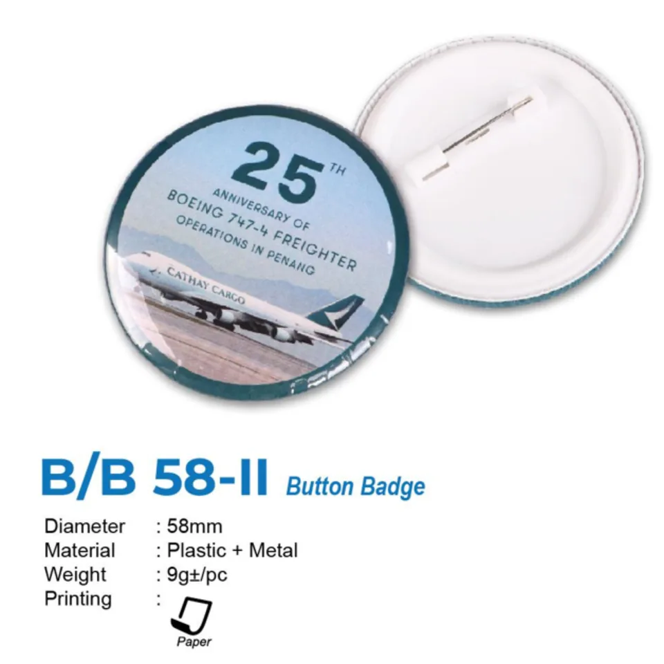 B 58-II Button Badge