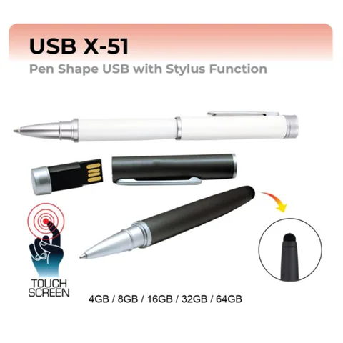 USB X-51 Pen Shape USB with Stylus Function