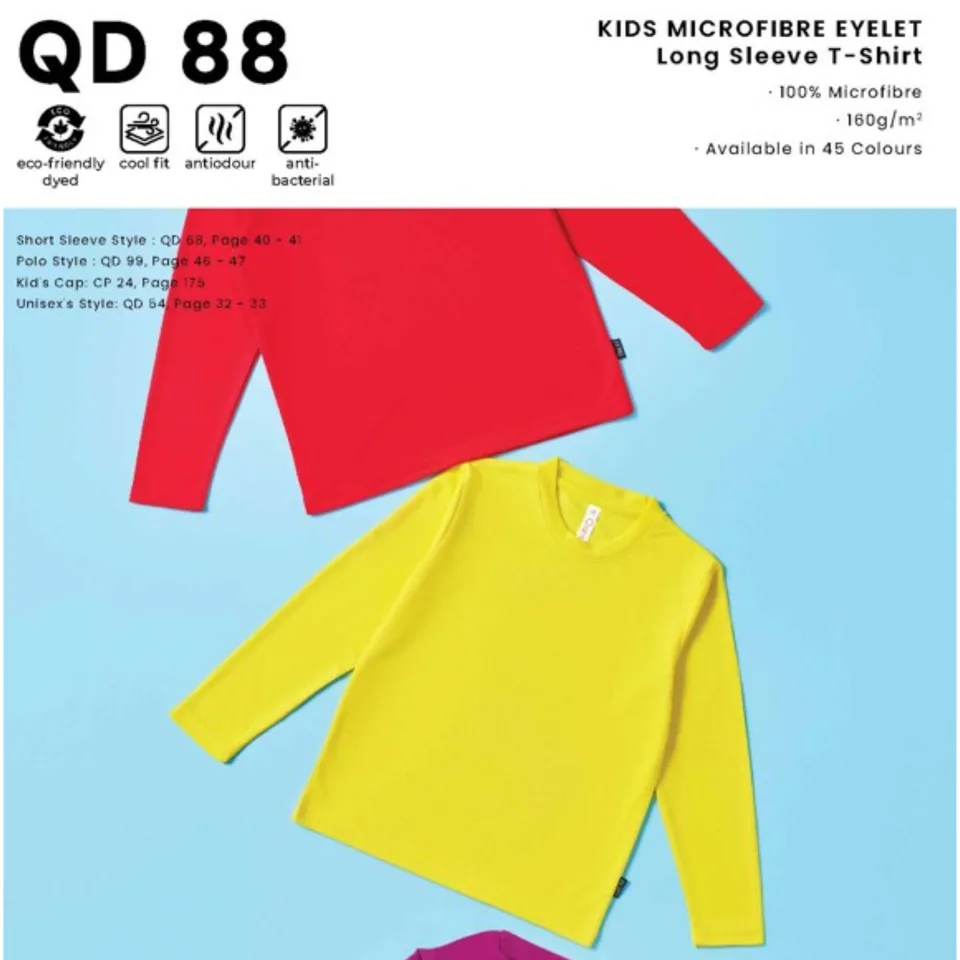 QD 88 KIDS MICROFIBRE EYELET Long Sleeve T-Shirt