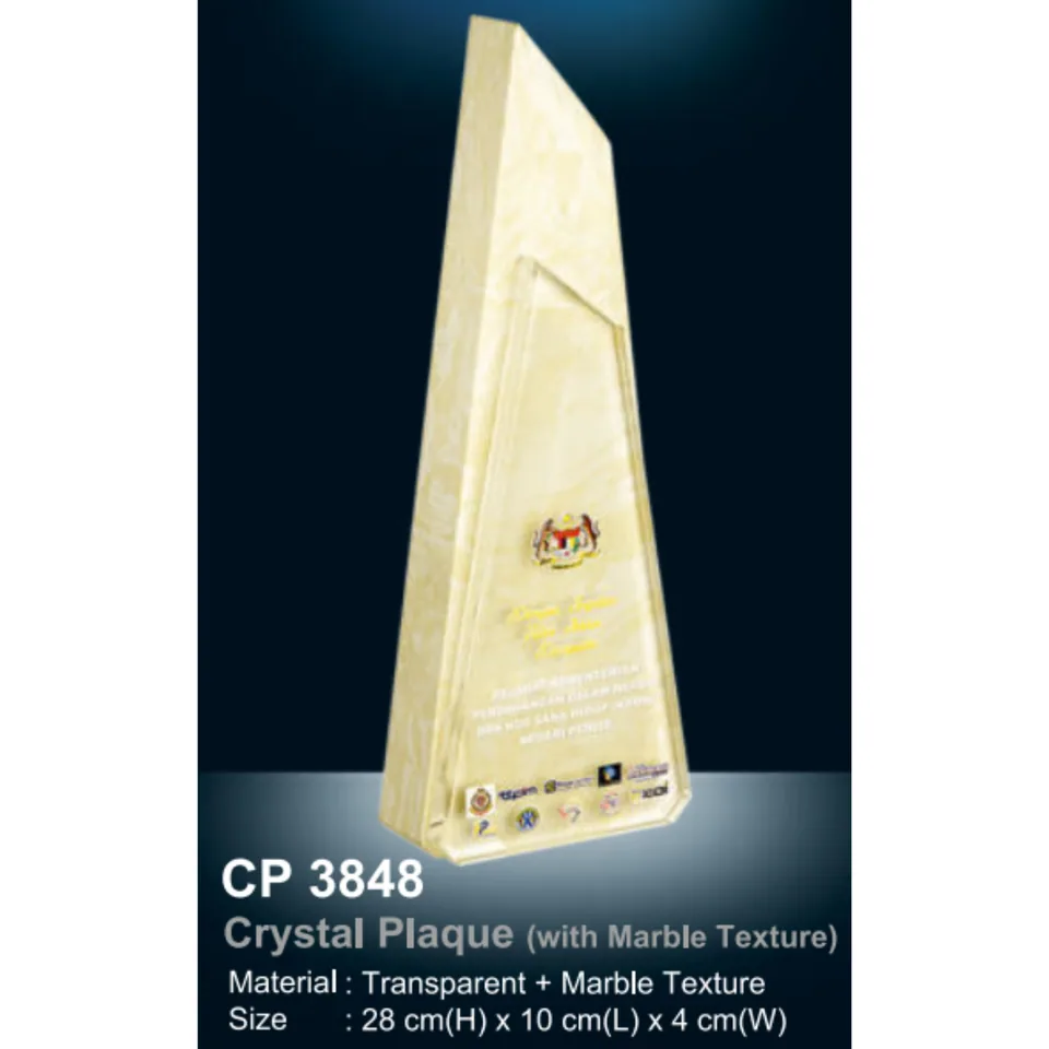 Crystal Plaque (with Marble Texture)