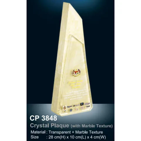 Crystal Plaque (with Marble Texture)