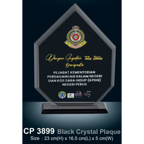 Black Crystal Plaque