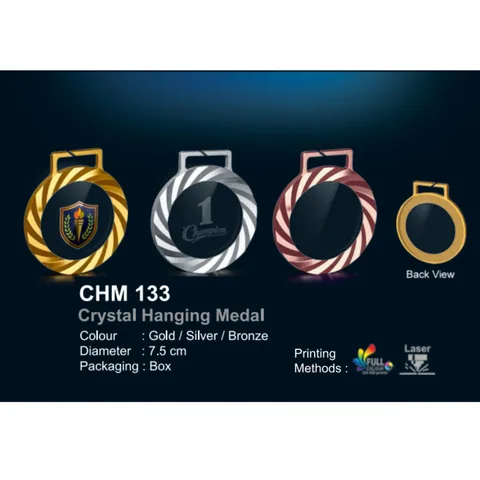 Crystal Hanging Medal