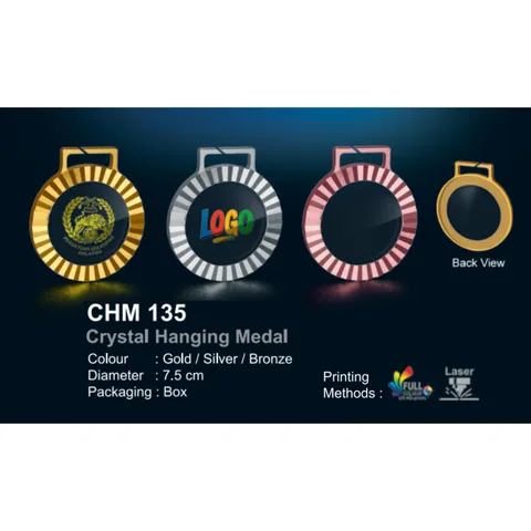 Crystal Hanging Medal