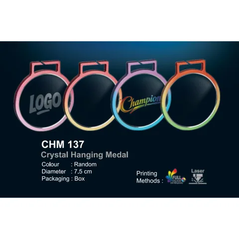 Crystal Hanging Medal
