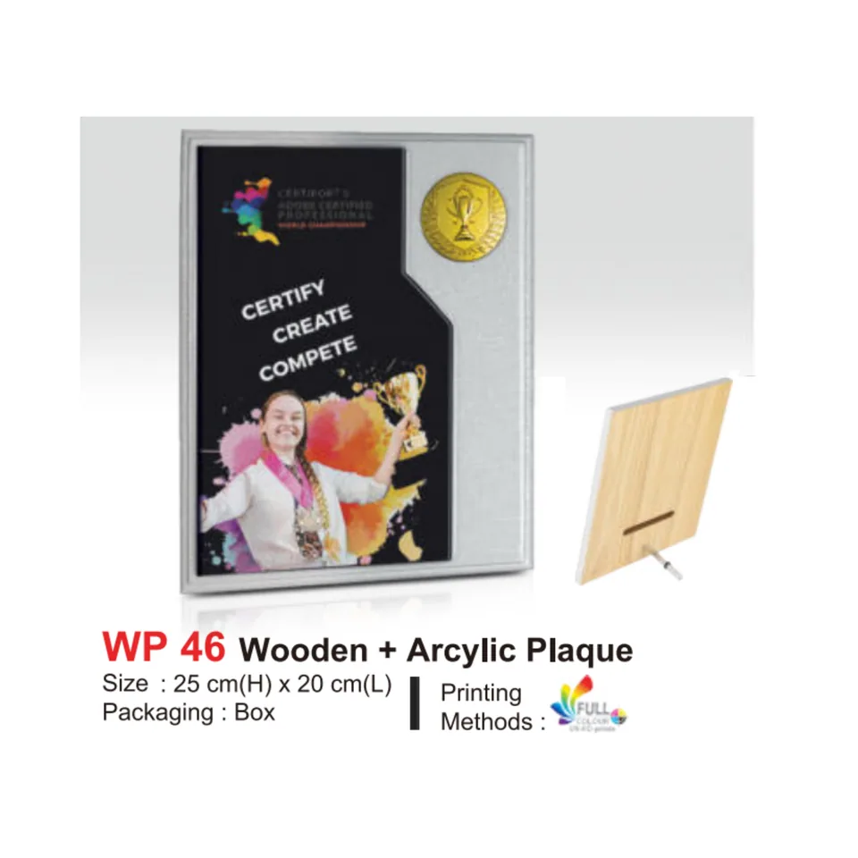 Wooden + Arcylic Plaque