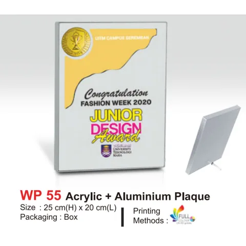 Arcylic + Aluminium Plaque