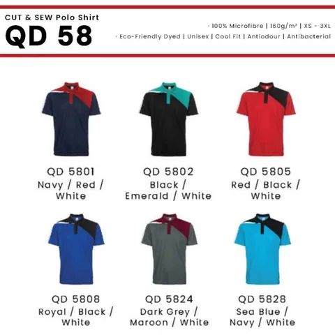 QD 58 CUT & SEW Polo Shirt