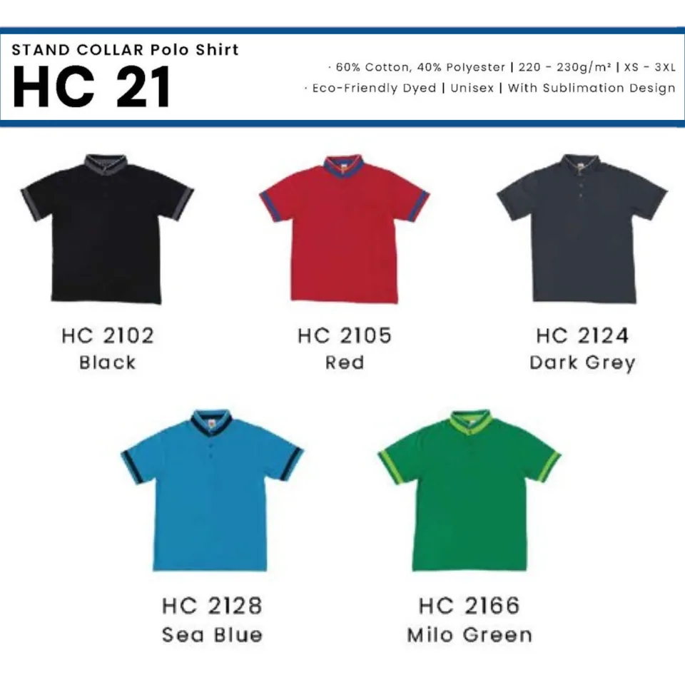 HC 21 STAND COLLAR Polo Shirt