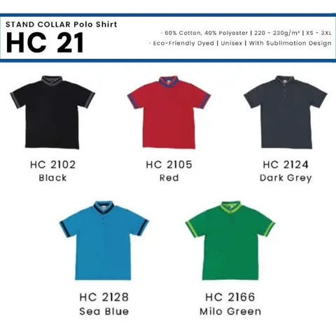 HC 21 STAND COLLAR Polo Shirt