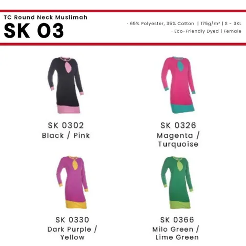 SK 03 TC Round Neck Muslimah