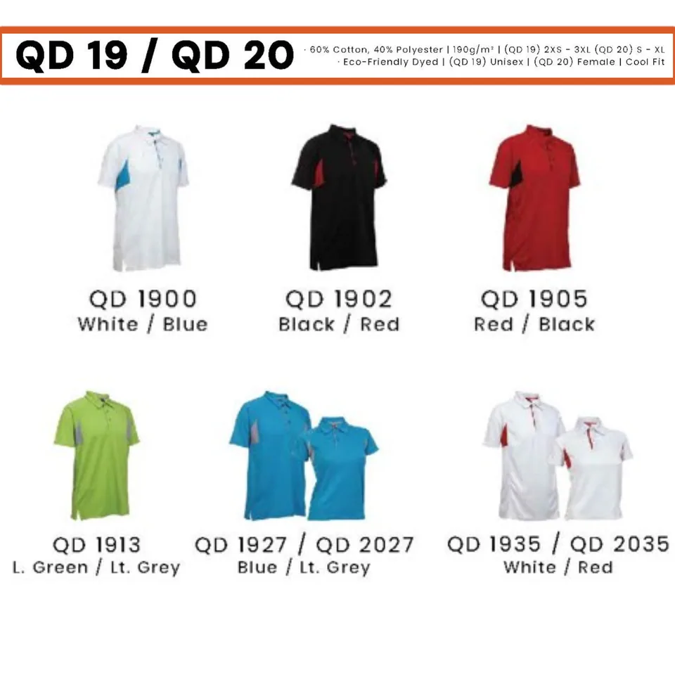 QD 19 / QD 20 Unisex Cool Fit