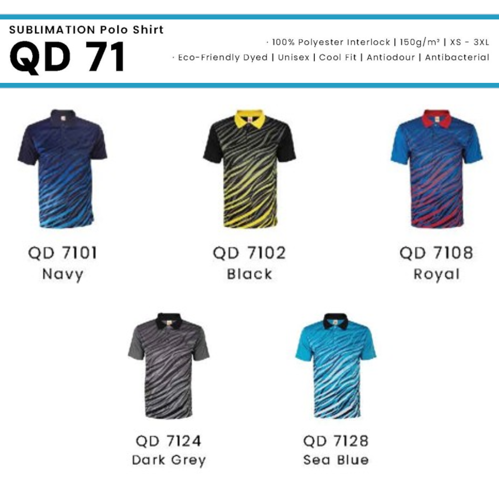 QD 71 SUBLIMATION Polo Shirt