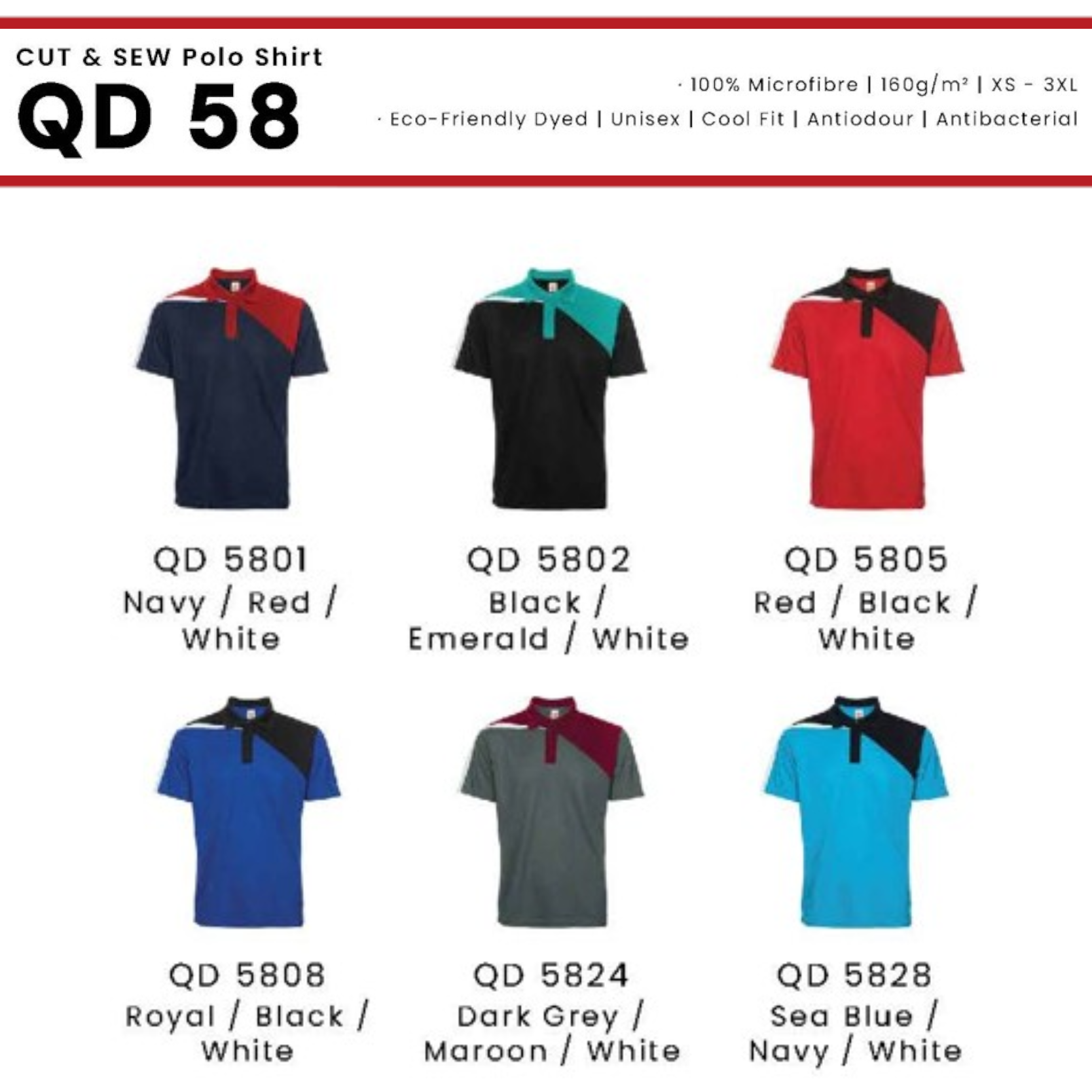 QD 58 CUT & SEW Polo Shirt