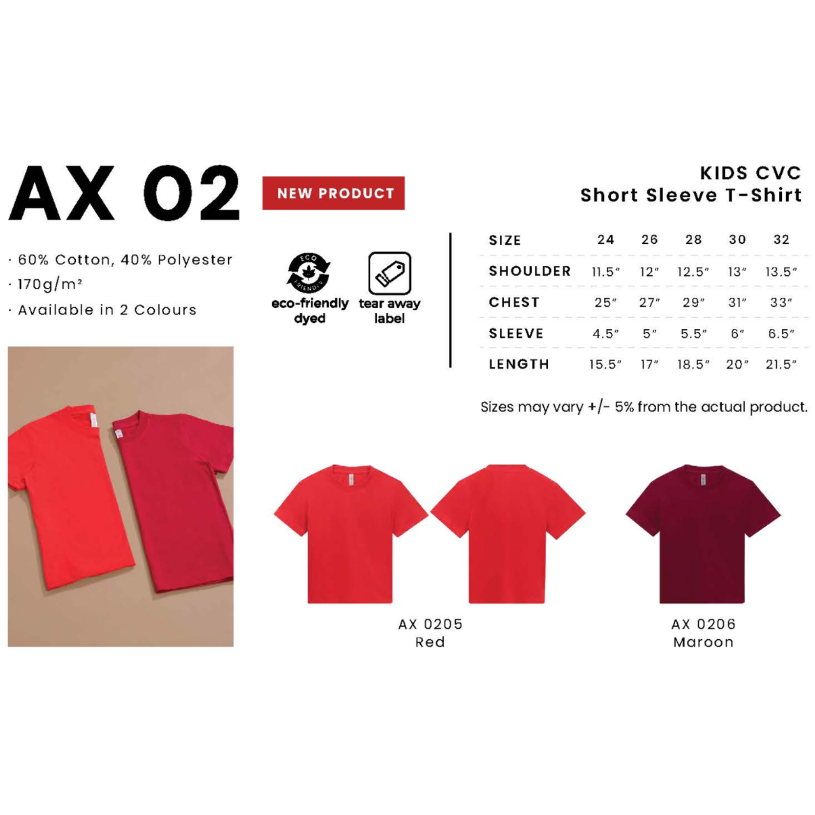 AX 02 KIDS CVC Short Sleeve T-Shirt
