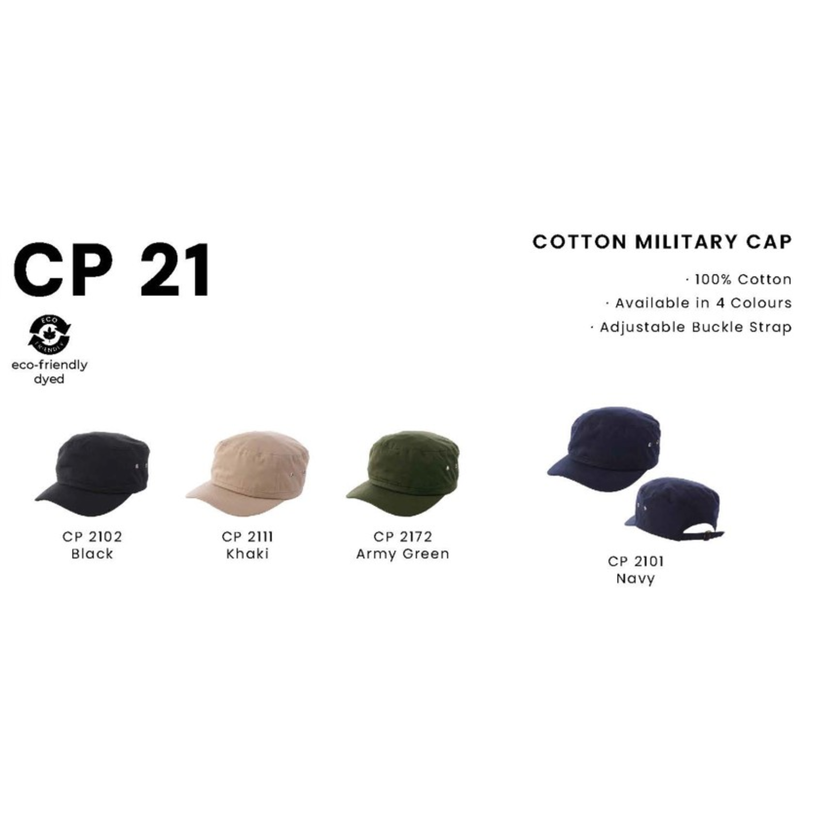 CP 21 COTTON MILITARY CAP
