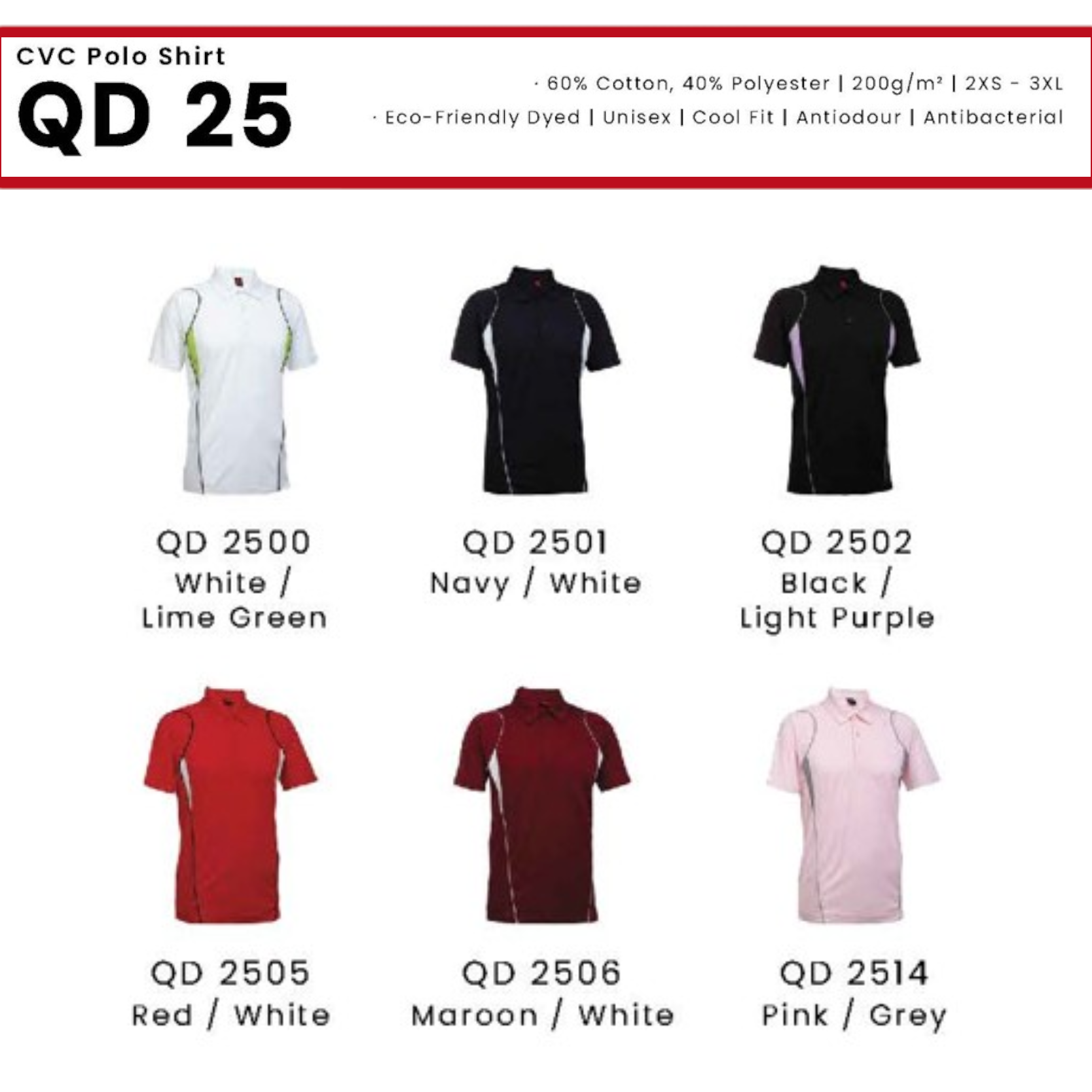QD 25 CVC Polo Shirt