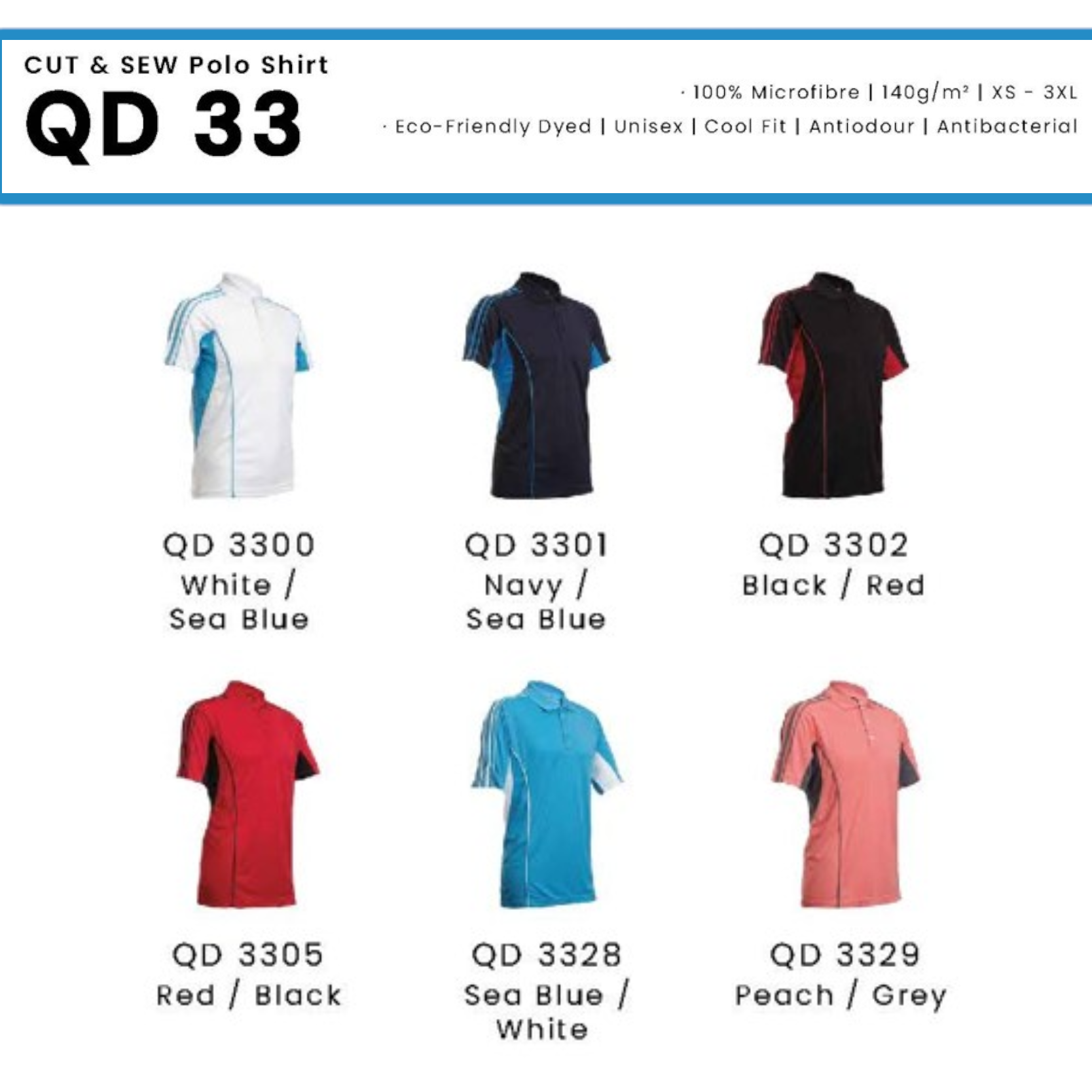 QD 33 CUT & SEW Polo Shirt