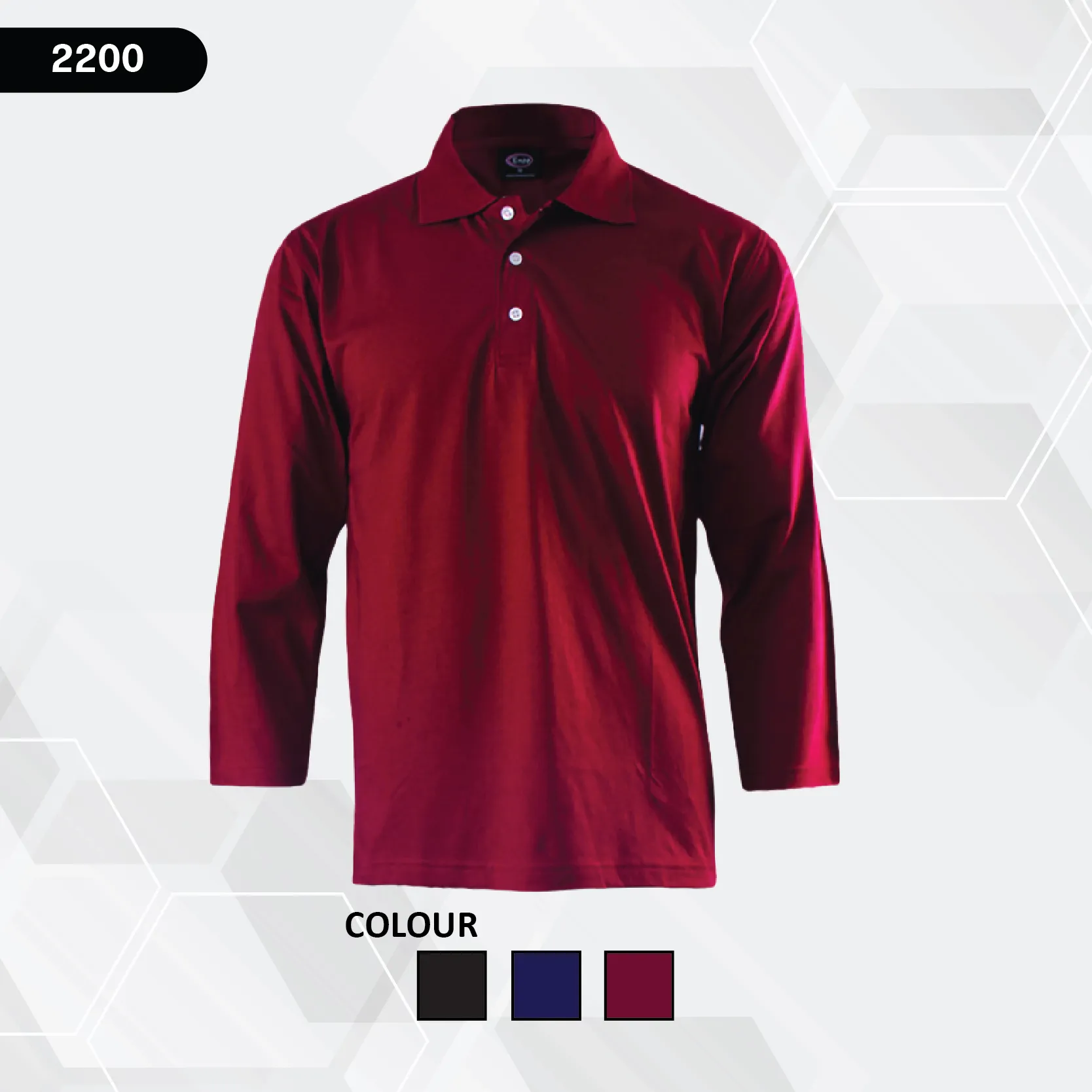 ENZO CODE 2200 LONGSLEEVE PLAIN POLO