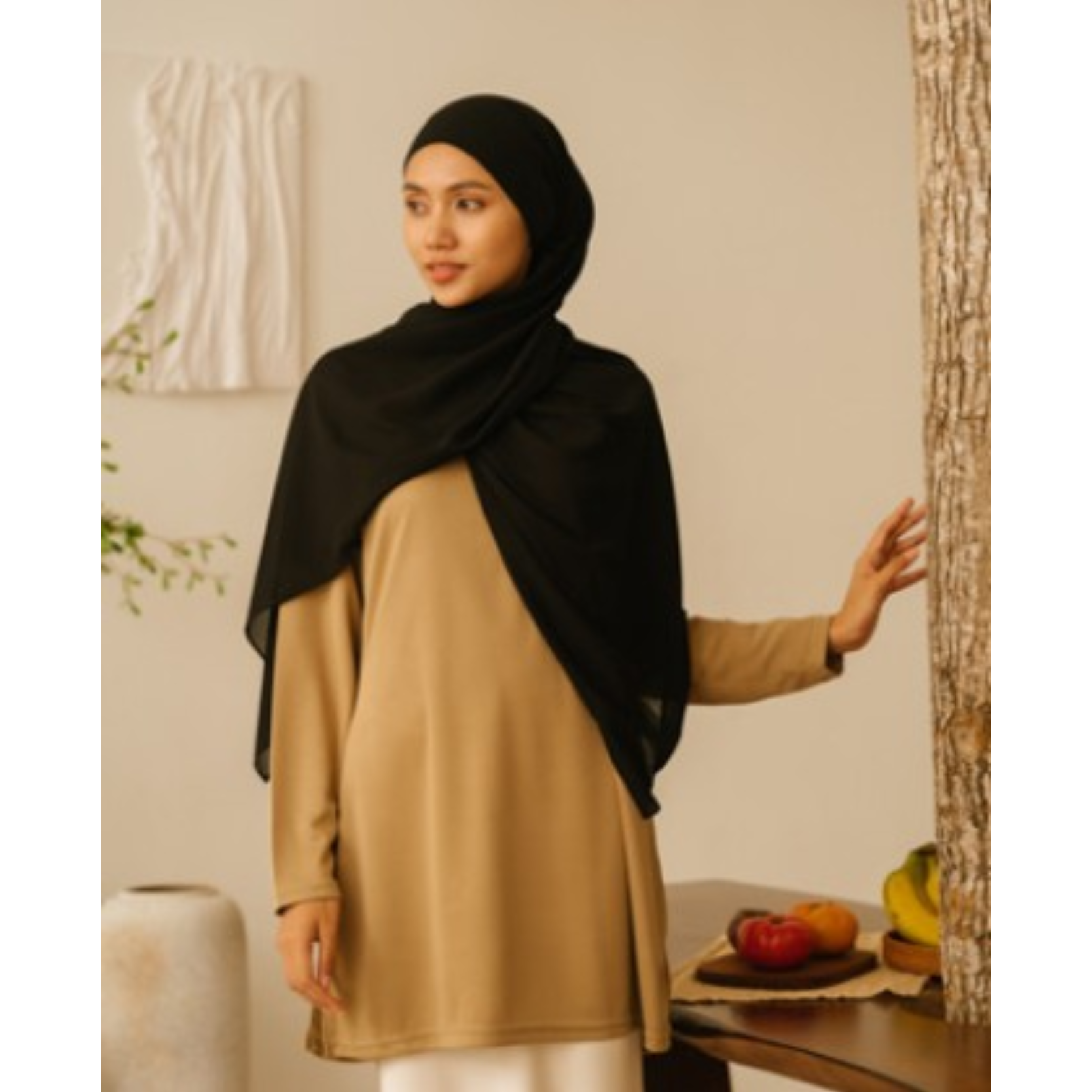 QDM 56 Basic Quick Dry Round Neck Muslimah
