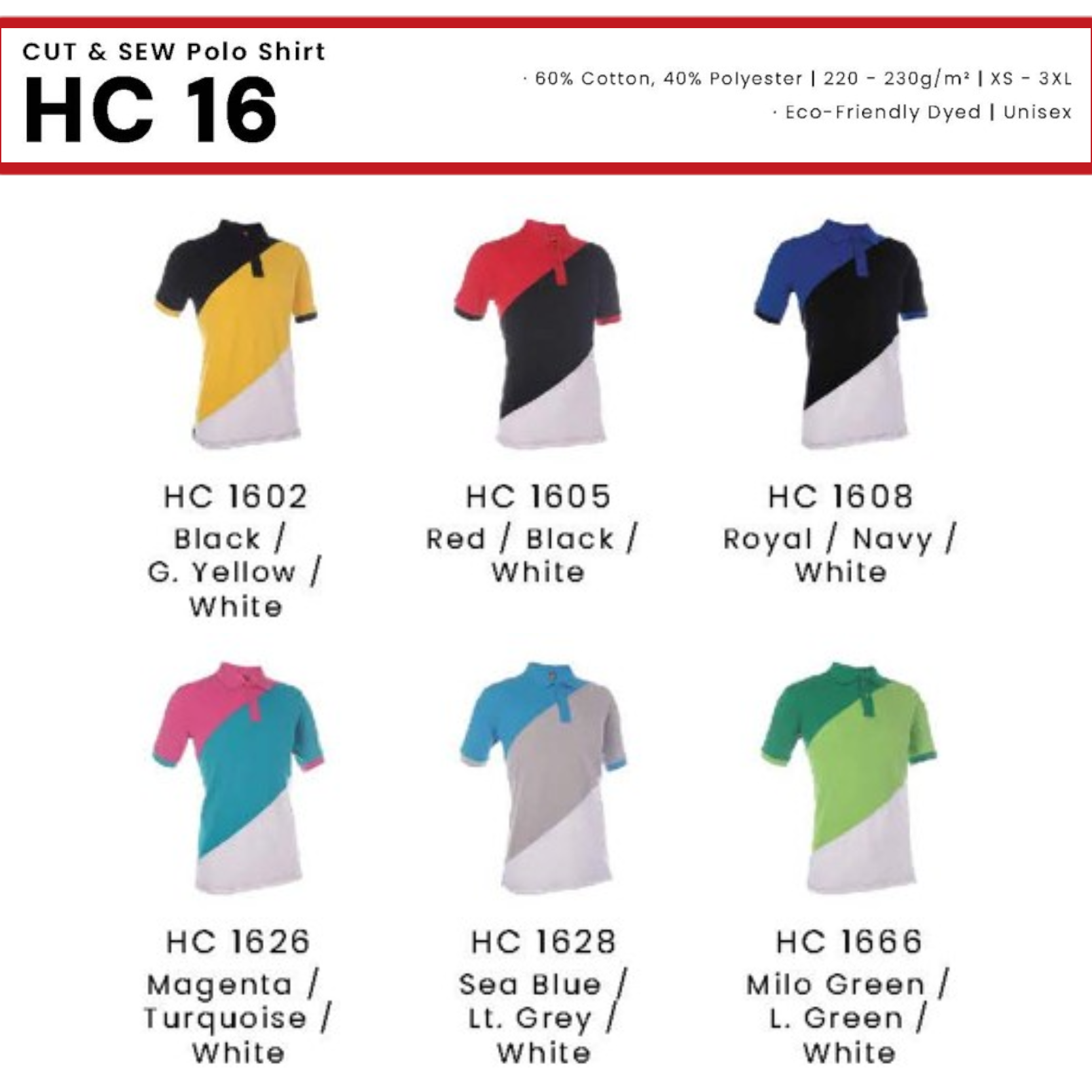 HC 16 CUT & SEW Polo Shirt