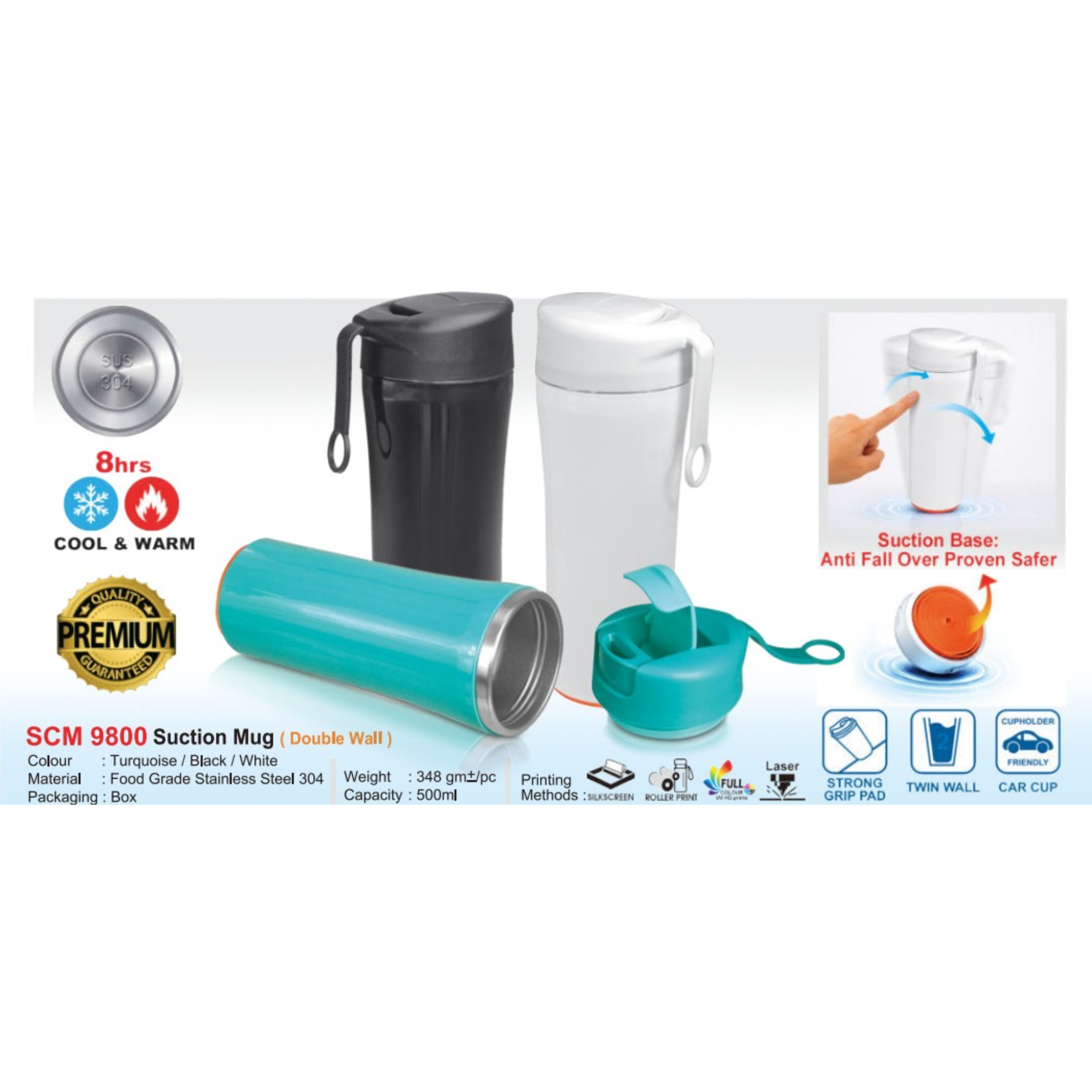 SCM 9800 Suction Mug