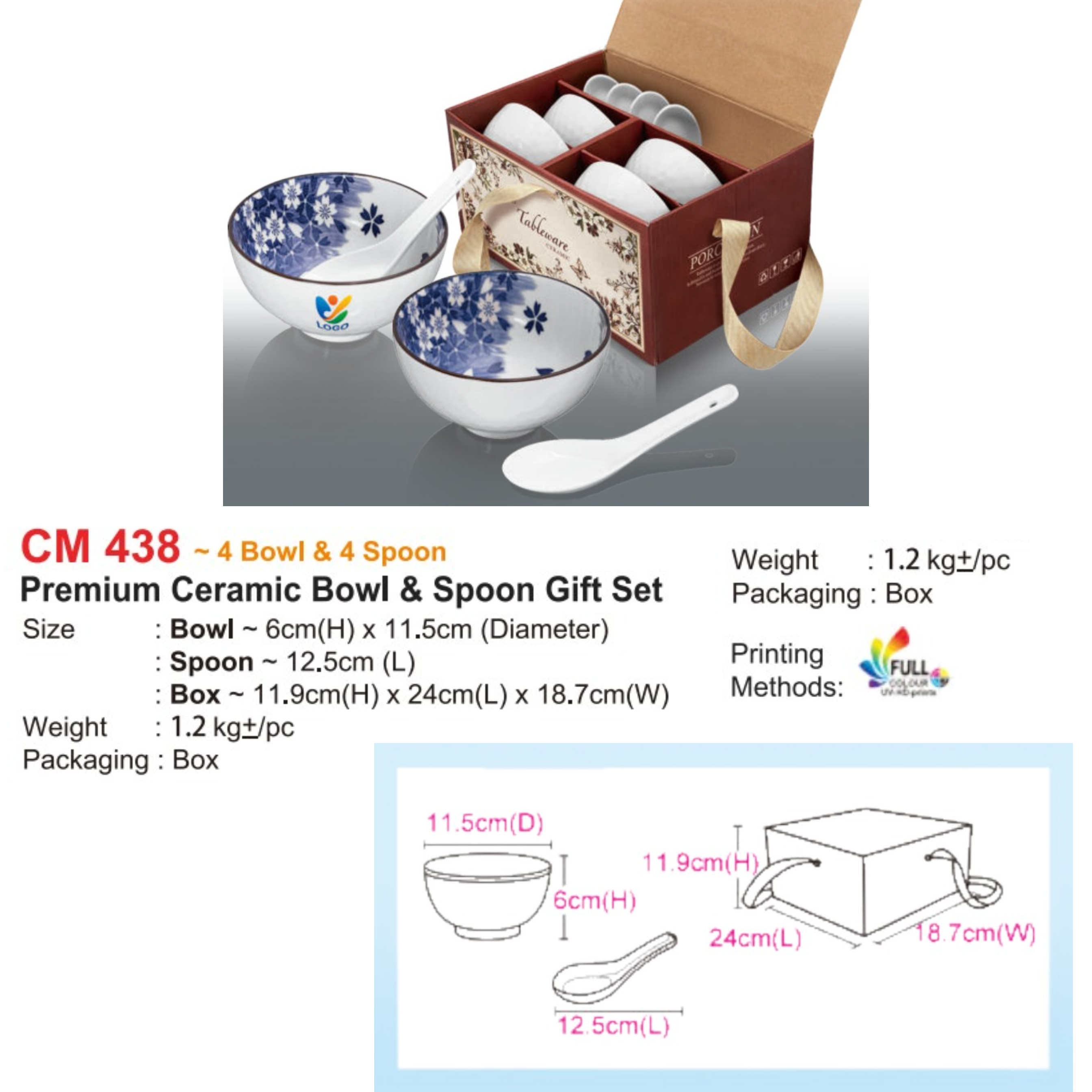 CM 438 Premium Bowl & Spoon Gift Set