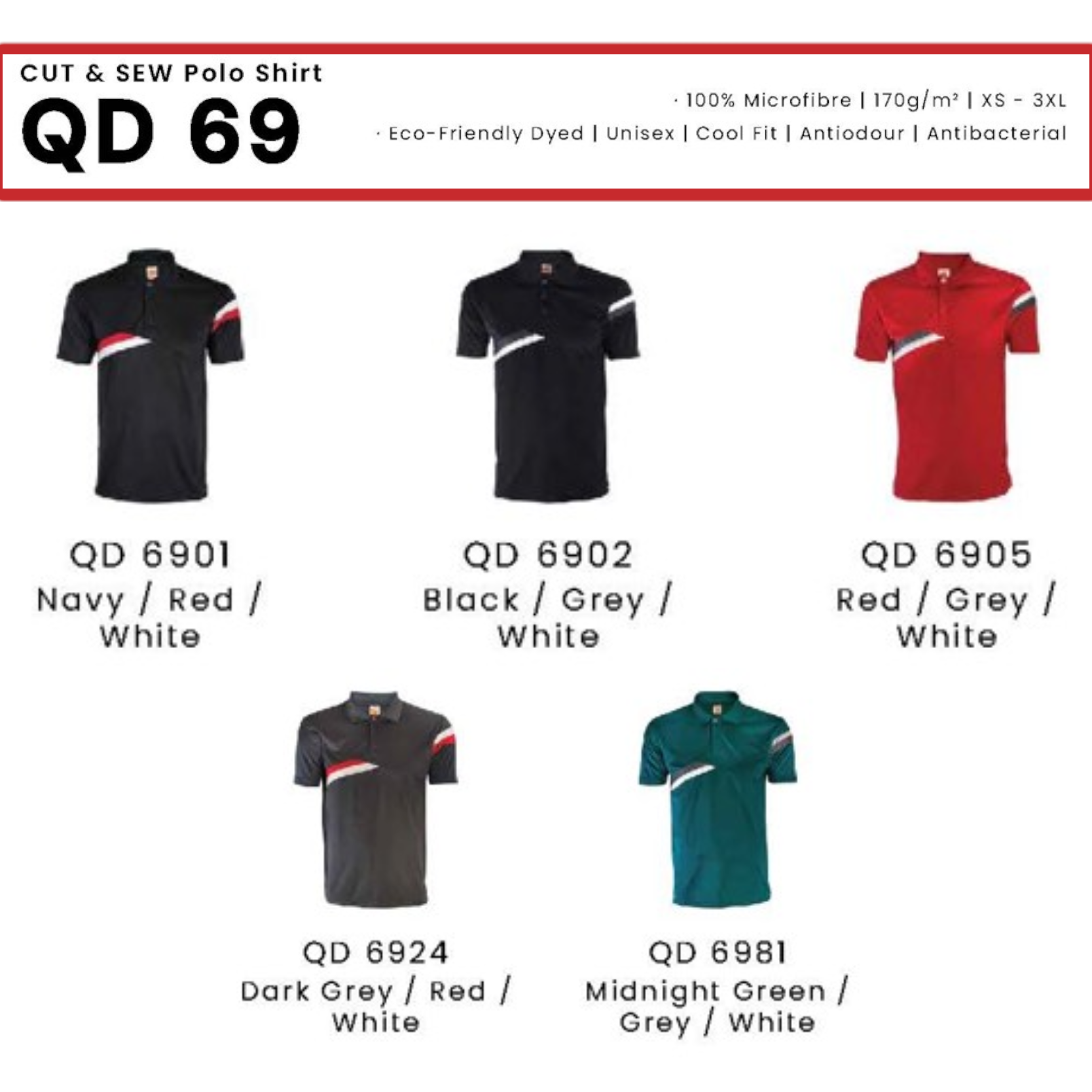 QD 69 CUT & SEW Polo Shirt