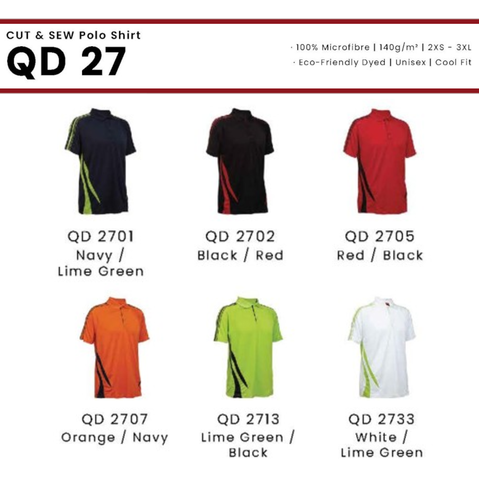 QD 27 CUT & SEW Polo Shirt