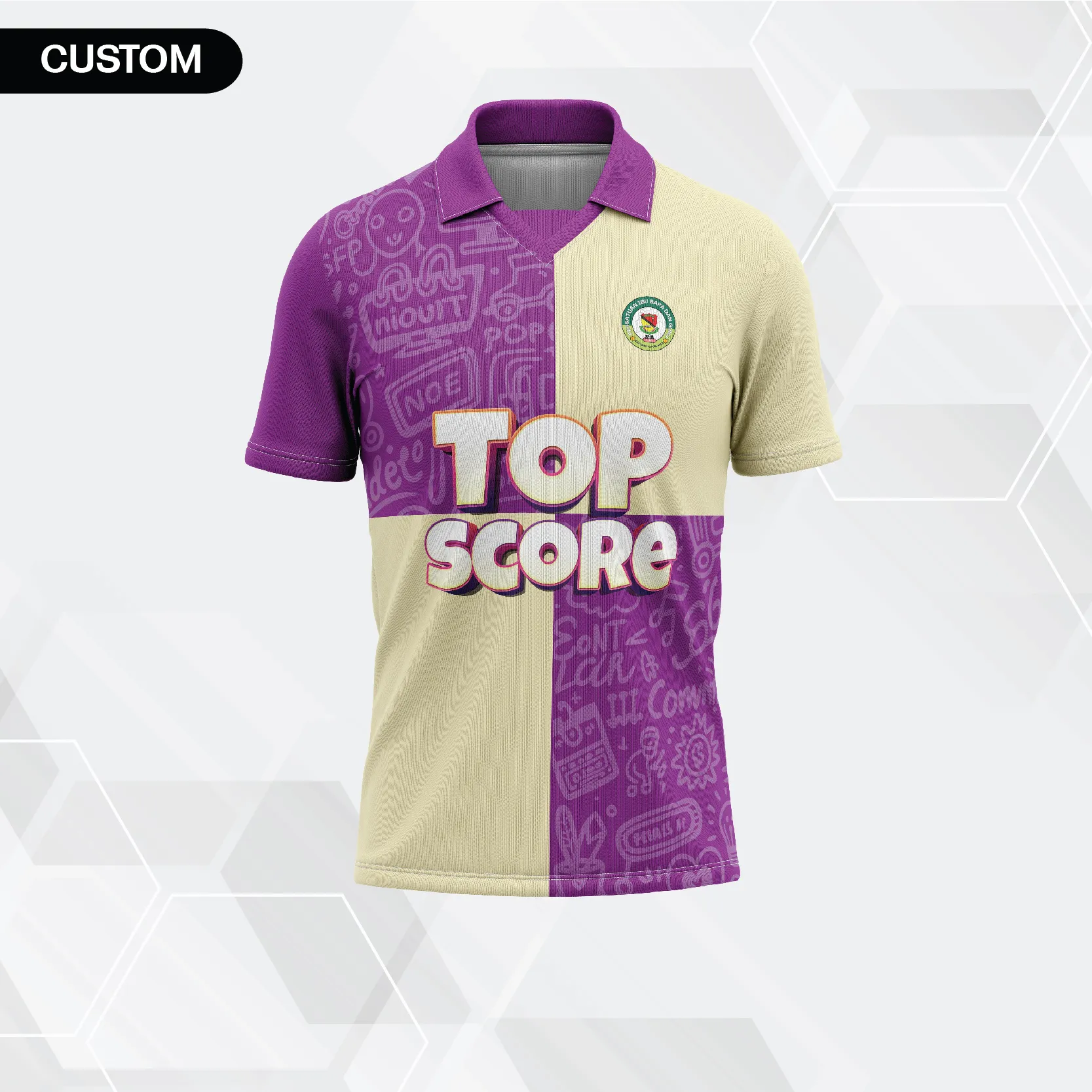 CUSTOMMADE RETRO COLLAR FULL SUBLIMATION (SHORT)