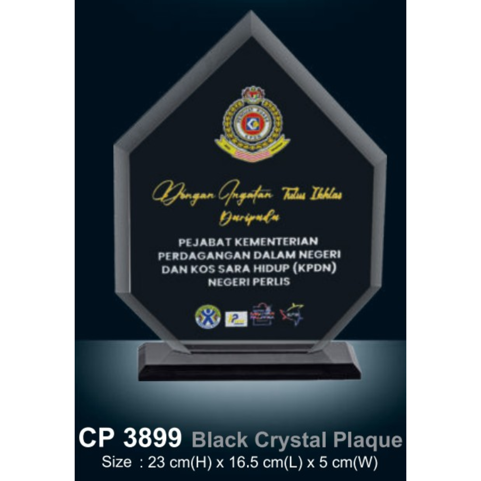 Black Crystal Plaque