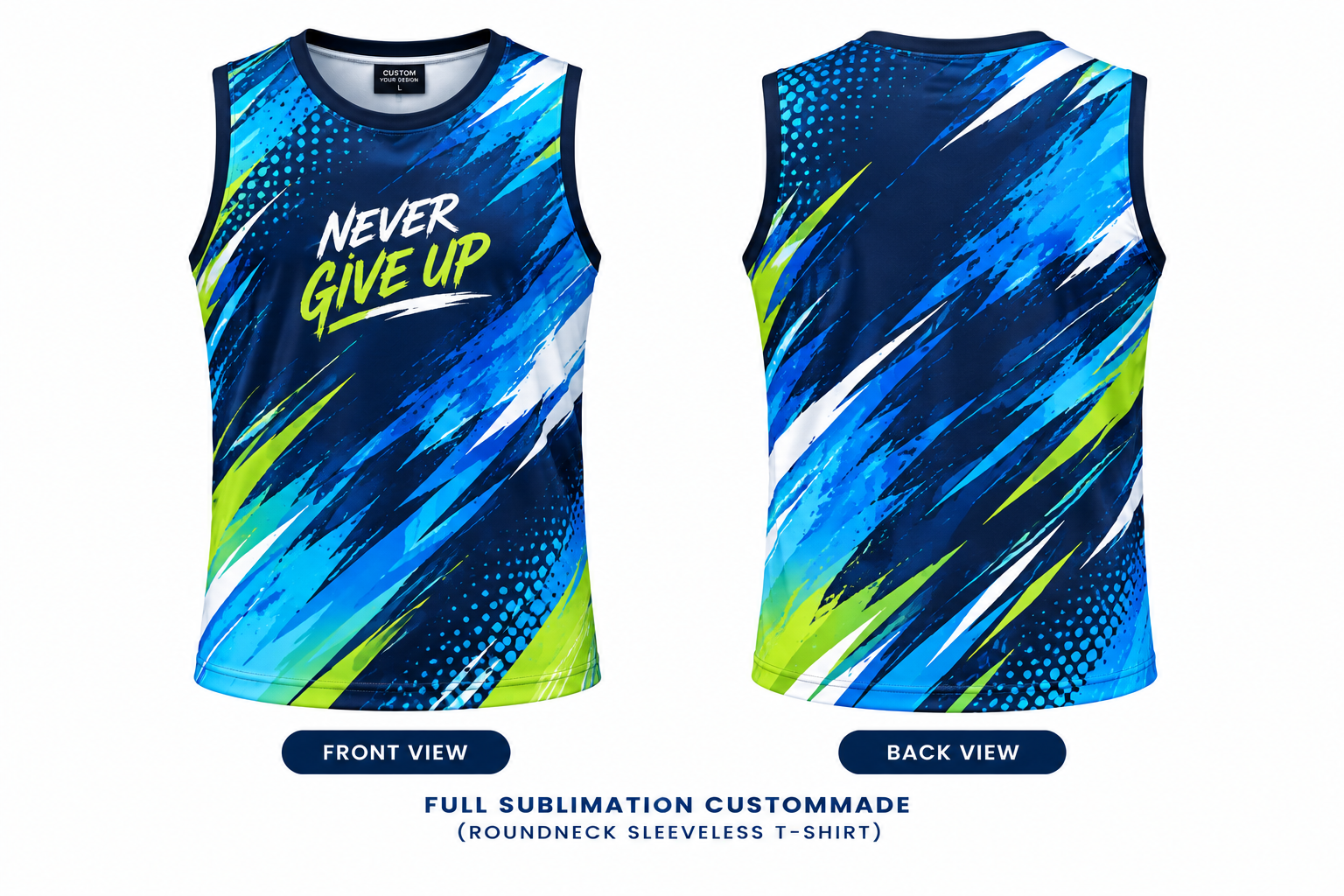 Full Sublimation Custommade (Roundneck Sleeveless) T-Shirt