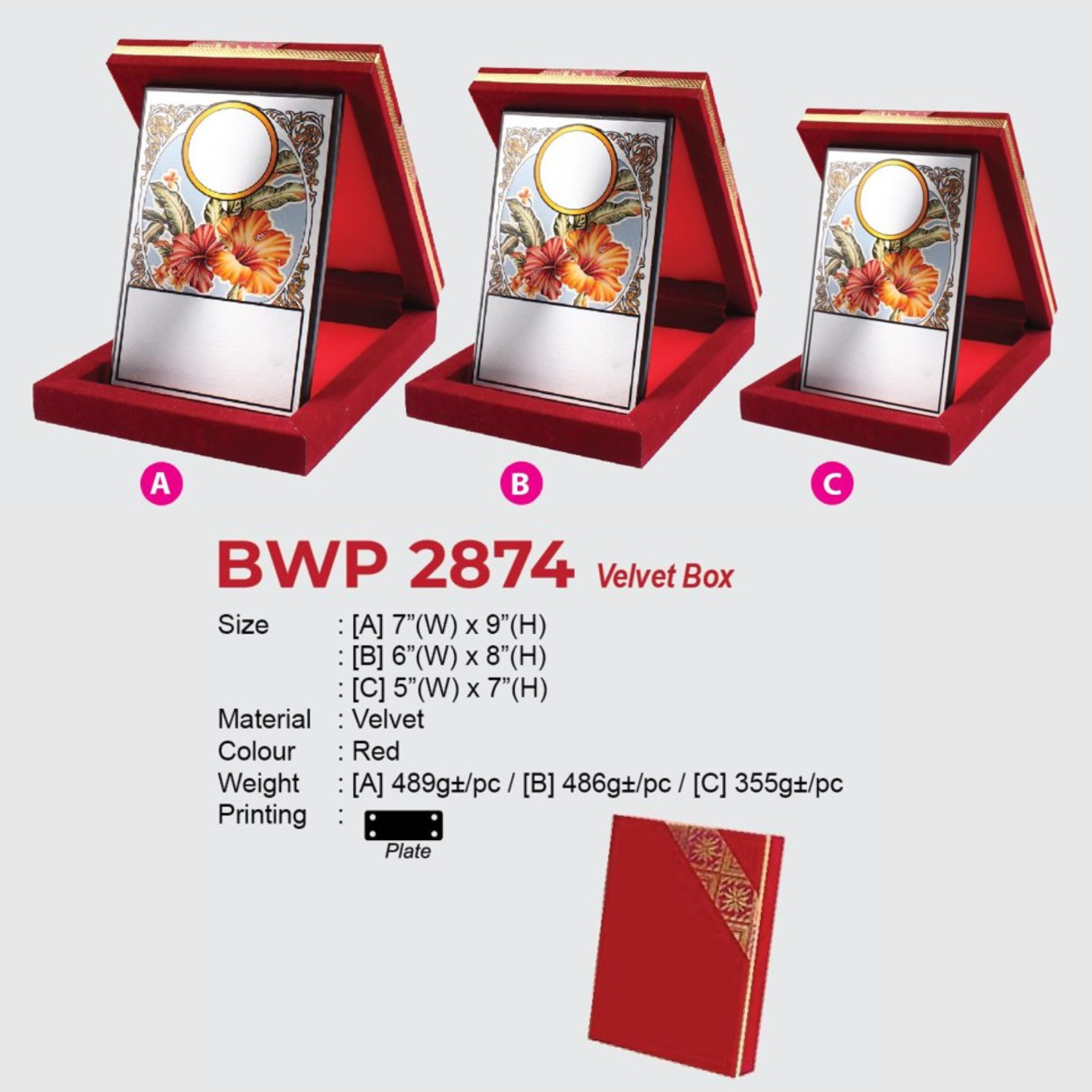 BWP 2874 Velvet Box