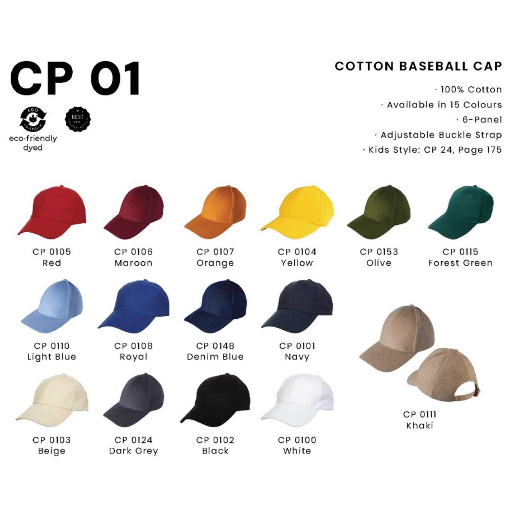 CP 01 COTTON BASEBALL CAP