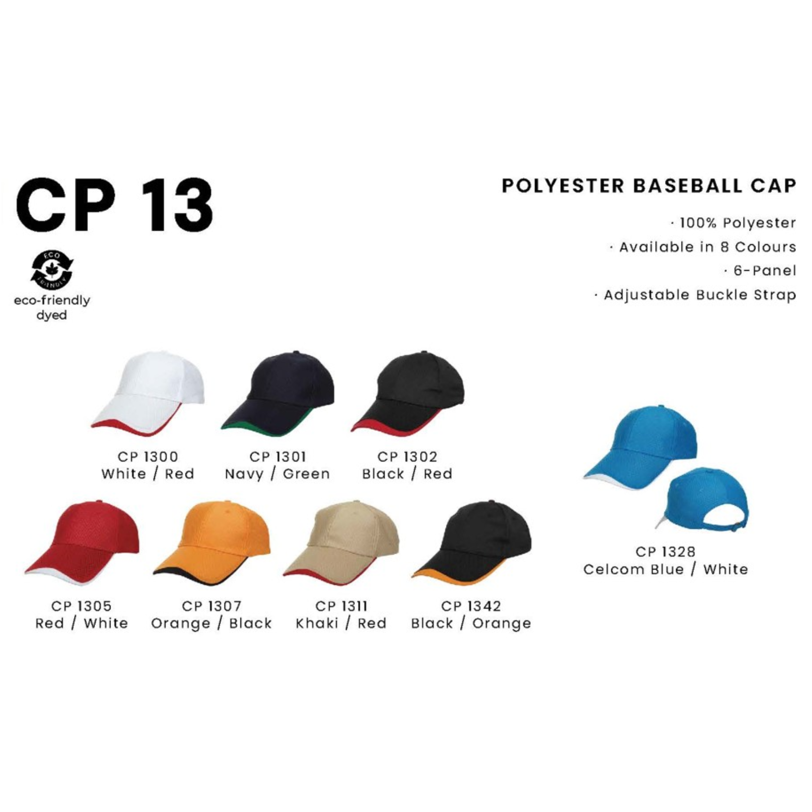 CP 13 POLYESTER BASEBALL CAP